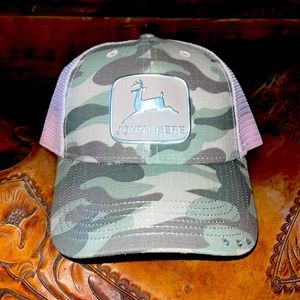 Camo-Pink John Deere Chrome Hat